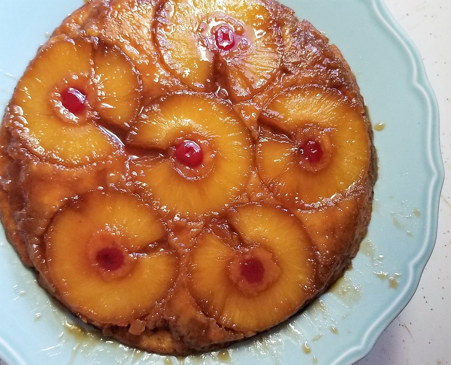 Cast Iron Skillet Pineapple upside down cake – Fabby's Delights